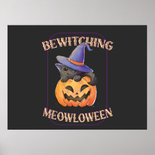 Rolig Meowloween Poster