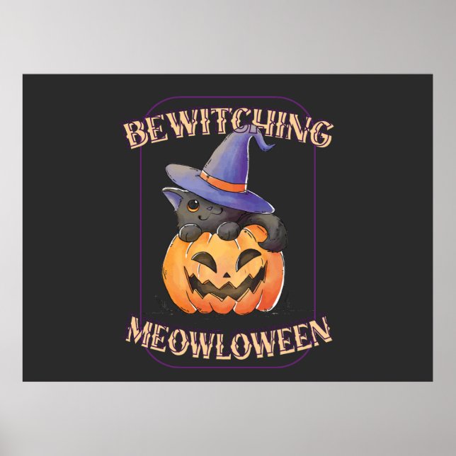 Rolig Meowloween  Poster (Framsidan)