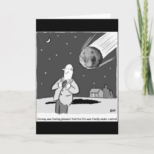 Rolig Meteor som träffar Jorden Katastrof T Shirt  Kort