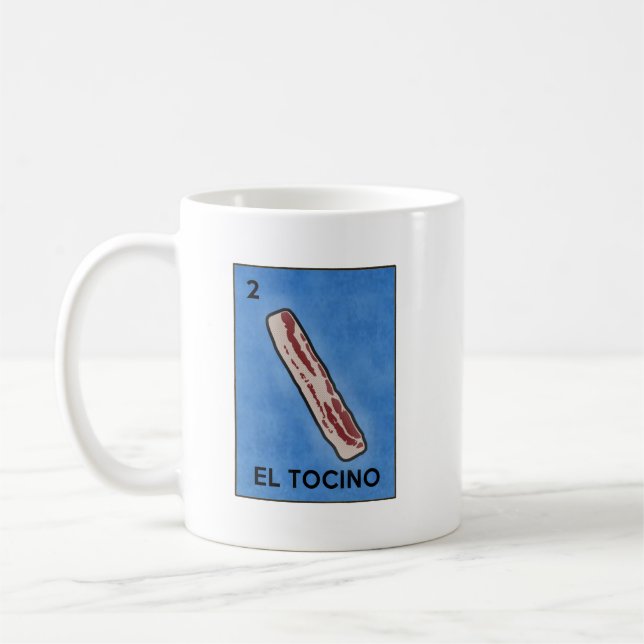Rolig mexicansk lotteribacon för El Tocino Kaffemugg (Vänster)