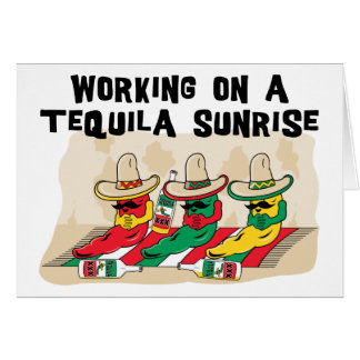 Rolig mexicansk Tequilasoluppgång Hälsningskort