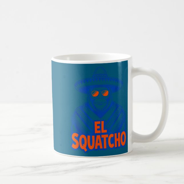 Rolig mexikansk bigfoot sasquatch design med el kaffemugg (Höger)