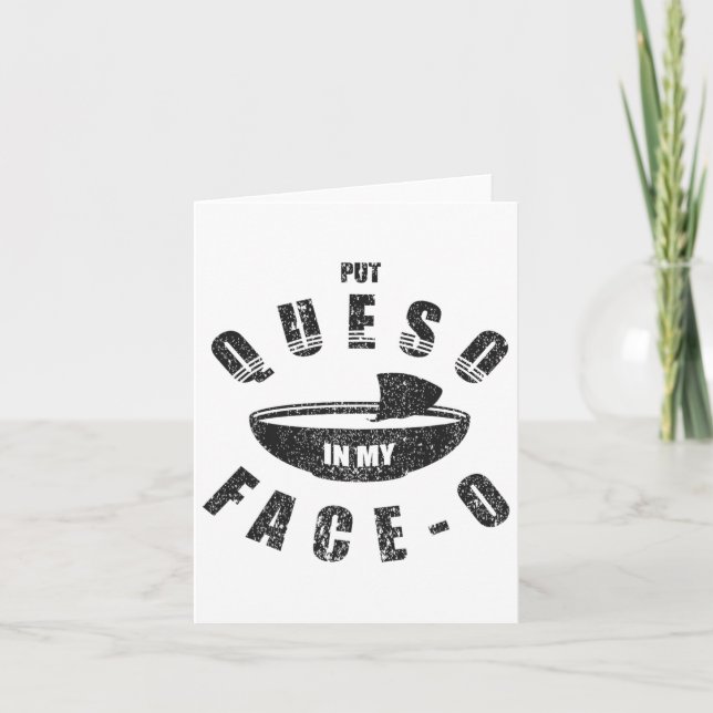 Rolig mexikansk mat Cinco De Mayo Sätt Queso I Min Kort (Framsida)