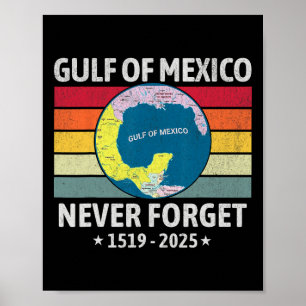 Rolig Mexikanska Golfen Usa Amerika Glömmer Aldrig Poster