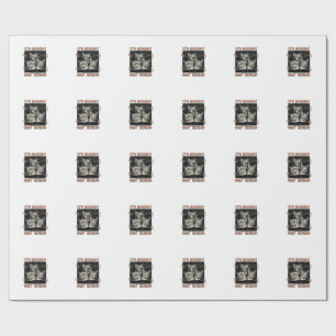 Rolig midnatsskrattande katter vintage skjortdesig presentpapper