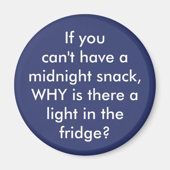 Rolig "Midnight Snack" anpassad färg köksmagnet Magnet (Framsidan)