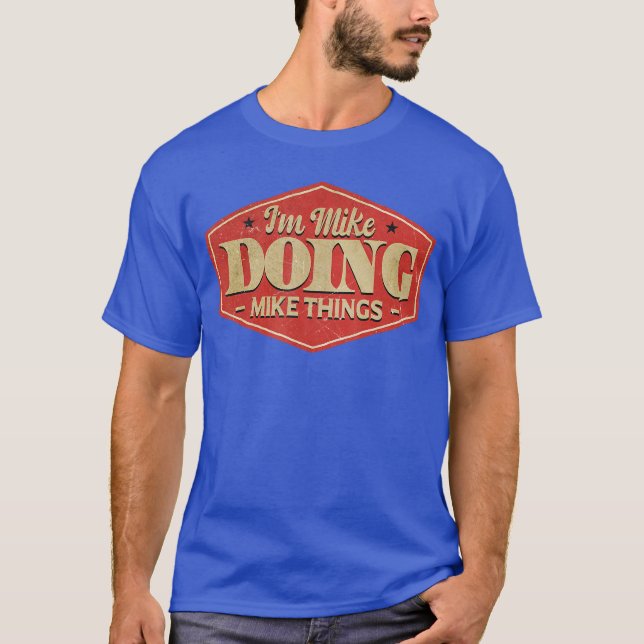 Rolig Mike familj T Shirt (Framsida)