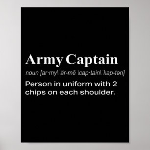 Rolig militär armé kapten definition present poster