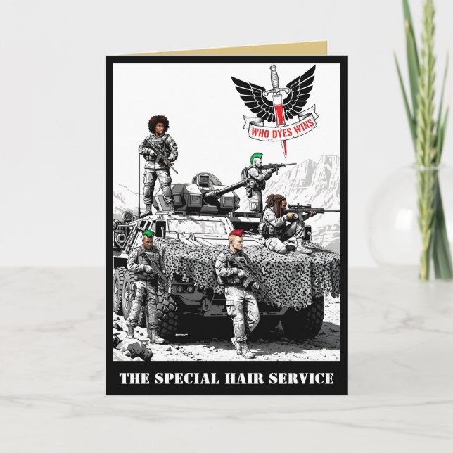 Rolig Militärhumor Parodi SAS Kort (Framsida)