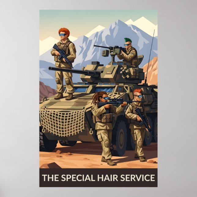Rolig militärposter poster (Framsidan)