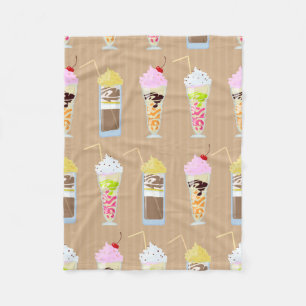 Rolig milkshakedesign fleecefilt