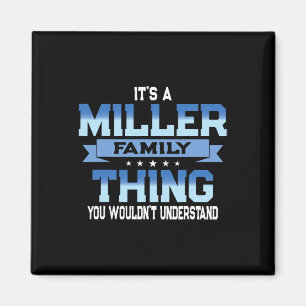 Rolig Miller Familjeåterträff T-shirt Matchande Se Magnet
