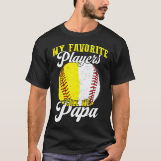 Rolig Min Favoritbaseboll Softbollspelare Kallar M T Shirt