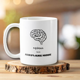 Rolig Min Hjärna är i Flygplansläge Kollega Kaffemugg
