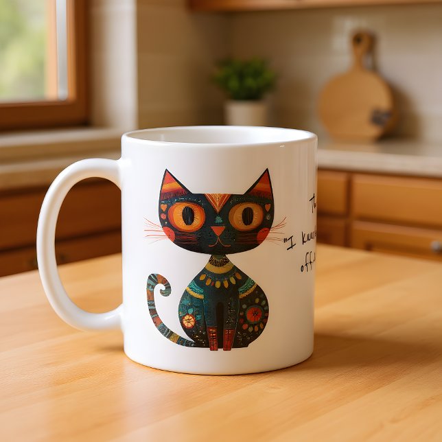 Rolig Min "Jag slog något av bordet" -ansikte  Kaffemugg (Skapare uppladdad)