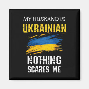 Rolig Min Man Är Ukrainsk Inget Skrämmer Mig Pa Magnet