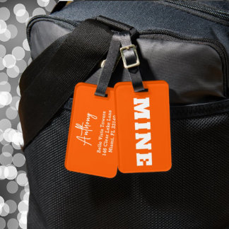 Rolig MINE Personlig Bagageetikett Bagagebricka