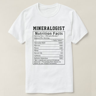 Rolig mineralog näringsfakta forskarpresent t shirt