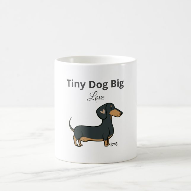 Rolig Mini Dachshund Mamma Muggpresent Kaffemugg (Center)