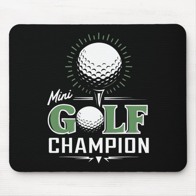 Rolig Mini Golf Miniatyr Golf Mästare Golfare Musmatta (Framsidan)