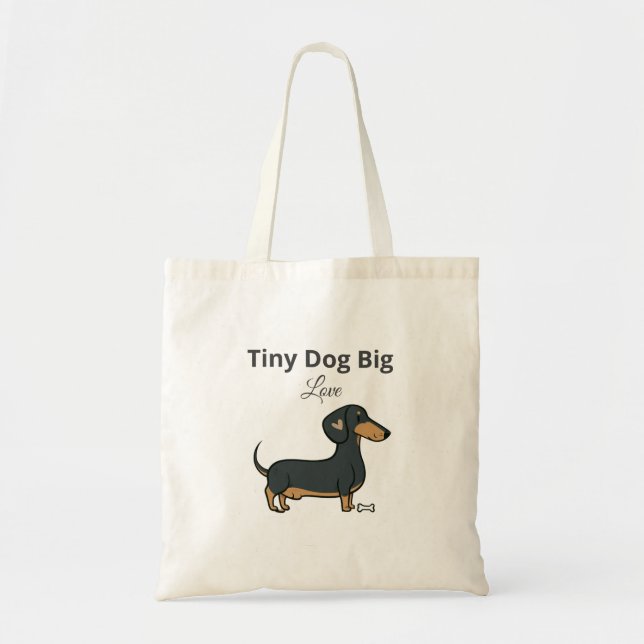 Rolig Mini Wiener Mamma Toteväska Present Tygkasse (Framsidan)