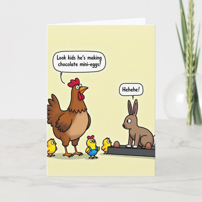 Rolig Miniägg Scen Kort (Framsida)