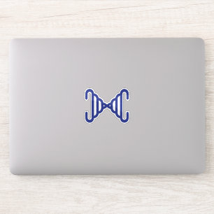 Rolig Minimal Blå linje Bokstav X Monogram Klistermärken