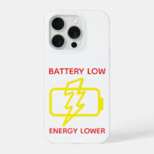 Rolig Minimal Låg Batterivarning Telefonfodral 