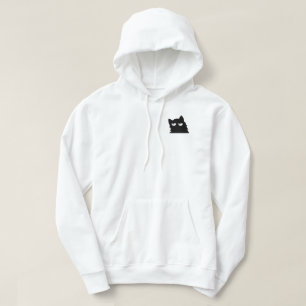 Rolig minimalistisk design med svart katt som döme hoodie