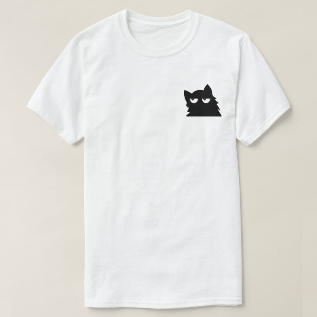 Rolig Minimalistisk Design med Svart Katt som Döme T Shirt (Design framsida)