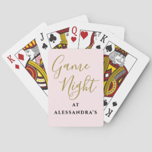 Rolig minimalistisk skär Game Night-tröja Casinokort