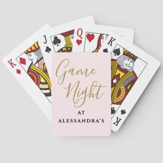 Rolig minimalistisk skär Game Night-tröja Casinokort (Baksidan)