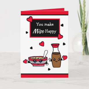 Rolig Miso och Sojasås Puns Alla Hjärtans Dag Kort