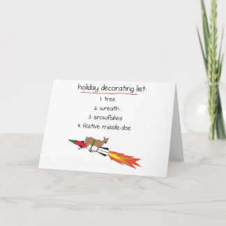 Rolig Missil-Doe - Julhälsningar kort