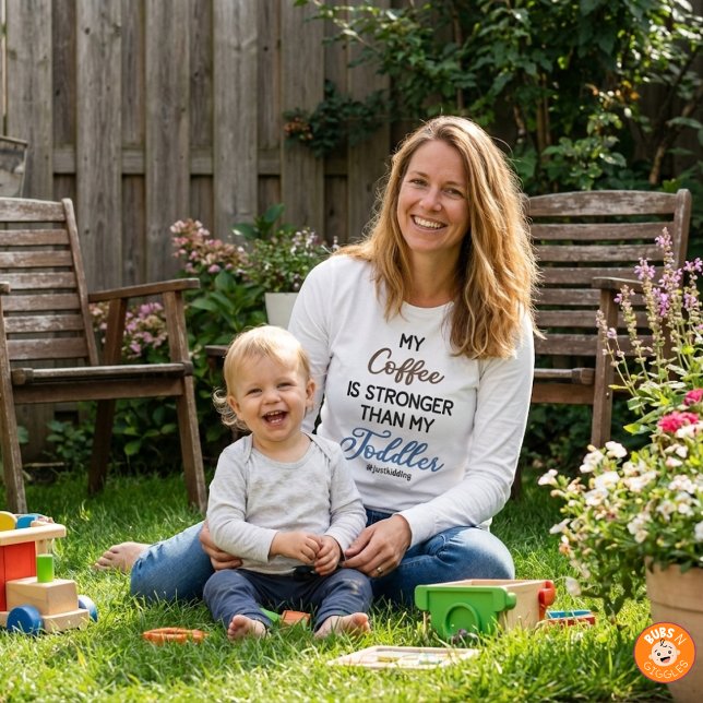 Rolig “Mitt Kaffe Är Starkare Än Min Småunge" LS T Shirt (Skapare uppladdad)