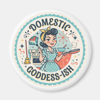 Rolig mitten av 1900-tal husgudinna-ish magnet