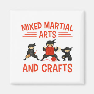 Rolig Mixed Martial Arts Och Hantverk Karate Ninja Magnet