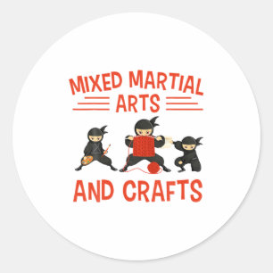 Rolig Mixed Martial Arts Och Hantverk Karate Ninja Runt Klistermärke