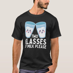 Rolig mjölkkonst för män kvinnor barn mjölkdräkt F T Shirt
