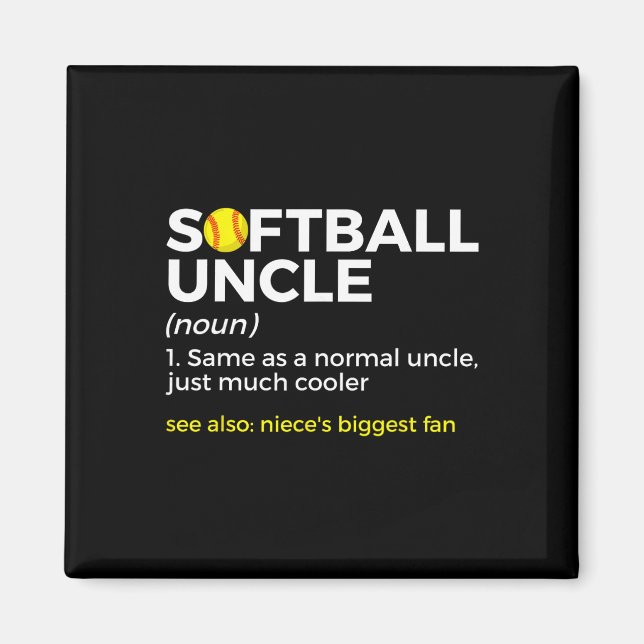 Rolig Mjukis Farbror Definition Nieces Största Fan Magnet (Framsidan)
