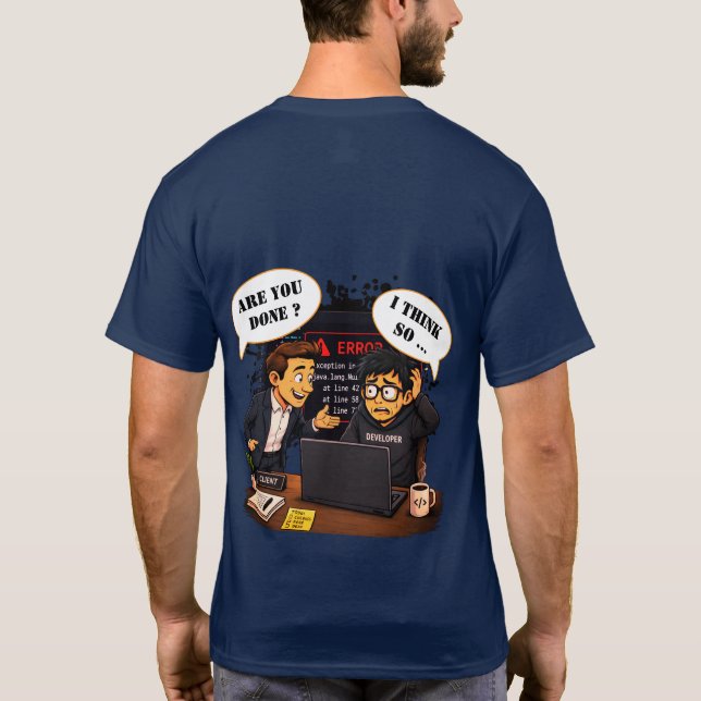 Rolig mjukvaruteknik-examenströja för män t shirt (Baksida)