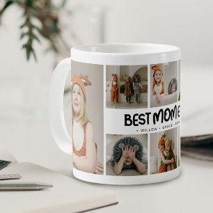 Rolig Modern 'BÄSTA MAMMA NÅGONSIN' 8 Foto Kaffemugg