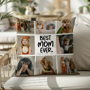 Rolig Modern 'BÄSTA MAMMAN NÅGONSIN' 6 Foto Kudde