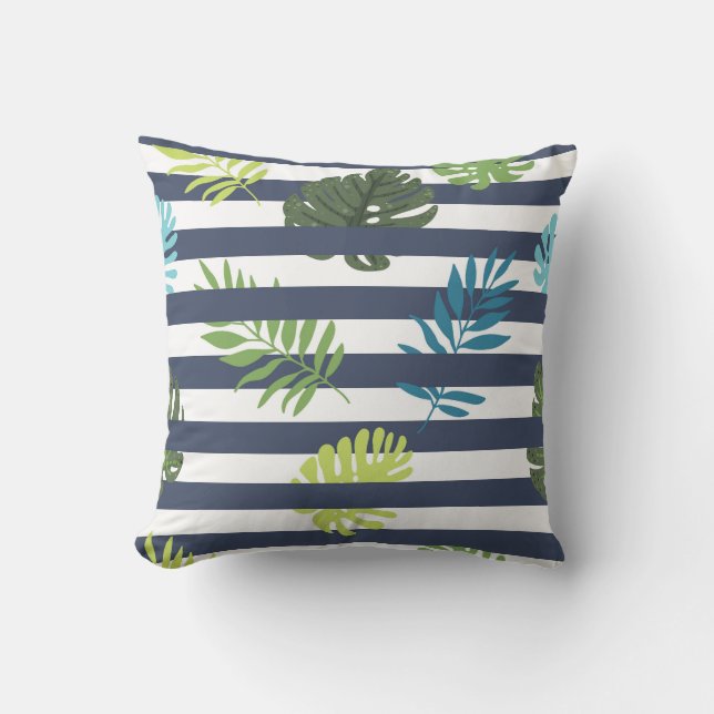 Rolig & modern blom- grafisk dekorativ kudde (Framsida)