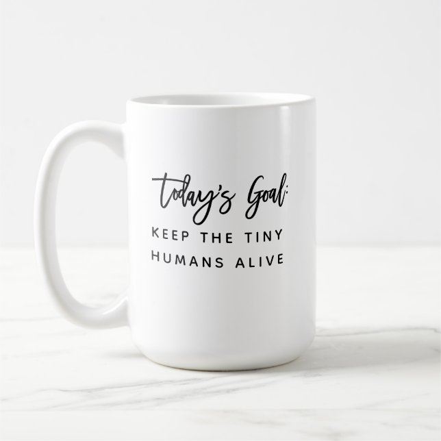 Rolig Modern Chic Mamma Mor Säger Mål Citat Kaffe Kaffemugg (Vänster)