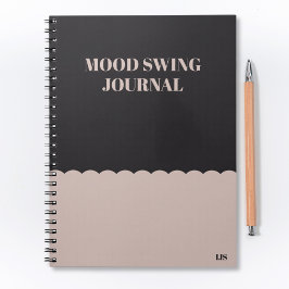 Rolig Modern Journal för humörsvängningar med mono Anteckningsbok
