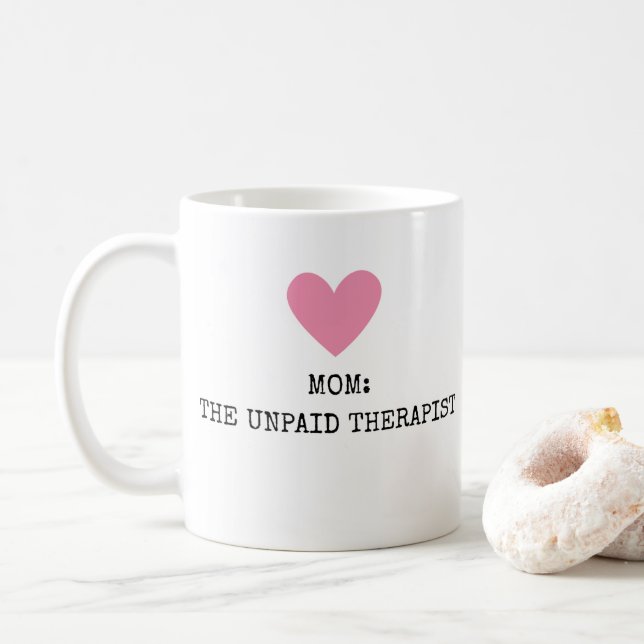Rolig Modern Mamma Terapeut Mors Dag Chic Kaffemugg (Med munk)