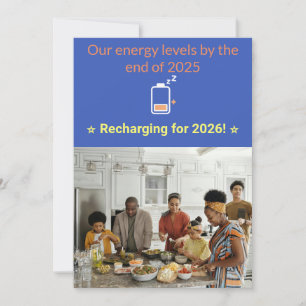 Rolig Modern Nyår 2026 Fotokort Julkort