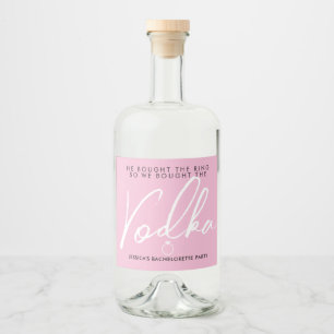 Rolig & Modern Rosa Sängkammarfest Spritflaskor Etikett
