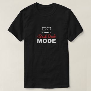 Rolig modern svart & vit bästa pappa-läge t shirt